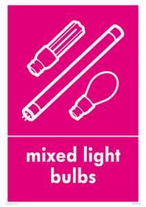 Recycling - mixed light bulbs